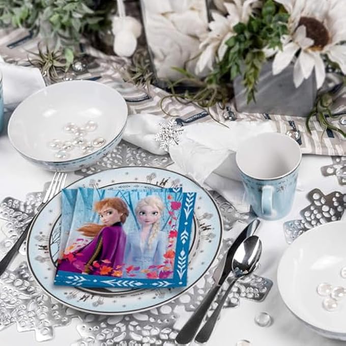 FROZEN 2 BIRTHDAY, ANNA & ELSA LUNCHEON NAPKINS, 6.5X 6.5", 16 CT. MULTICOLOR - Image 4